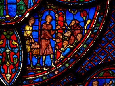 St. Antonius: deelt uit aan de armen door French School