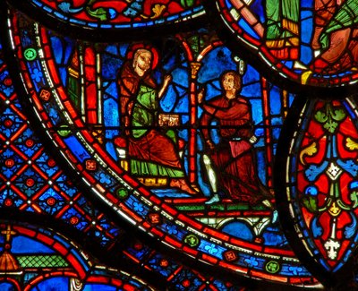 St. Antonius: spreekt met een man door French School