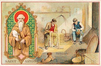 Sint Antonius de Grote, patroonheilige van mandenmakers door French School
