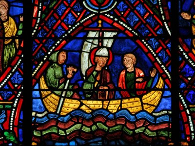 St. Apollinaire: in een boot door French School