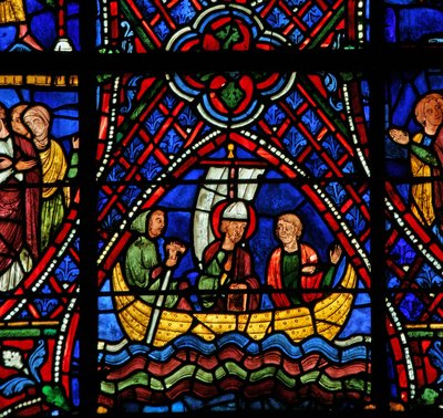 St. Apollinaire: in een boot door French School