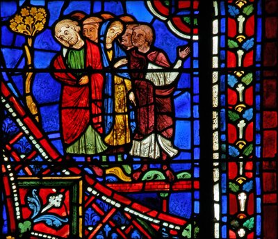 St. Apollinaire: de gelovigen bij zijn begrafenis door French School