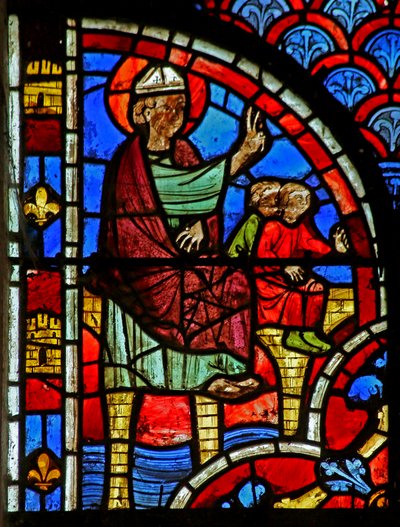 Sint Blasius predikt en een koning arriveert door French School