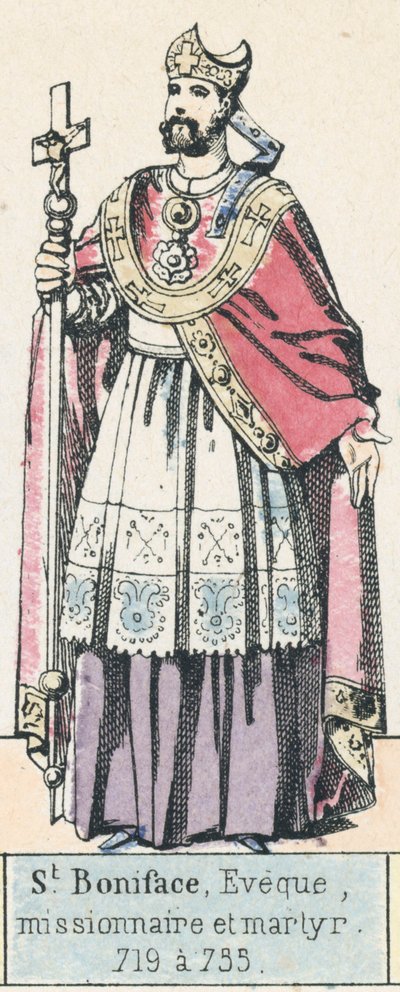 St. Bonifatius, bisschop, missionaris en martelaar, 719 tot 735 door French School