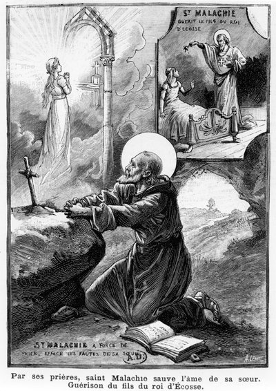 Sint Malachy die Bidt voor de Ziel van zijn Zus door French School