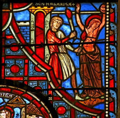 Het verhaal van Sint Margaretha: ze wordt opnieuw gemarteld door French School