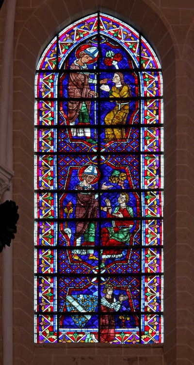 St. Martinus geneest de zieken. Thibault VI, Graaf van Chartres door French School