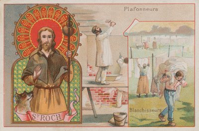 St. Rochus, stukadoors en wasserijmedewerkers door French School