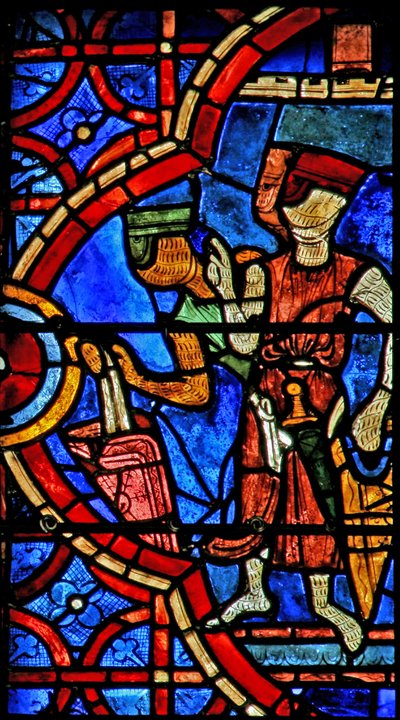 De moordenaars van Sint Thomas Becket bereiden zich voor om hem in een hinderlaag te lokken door French School
