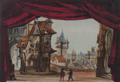 Decorontwerp voor La Juive, voor het eerst uitgevoerd in de Parijse Opera op 23 februari 1835 door French School