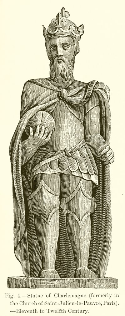 Standbeeld van Karel de Grote door French School