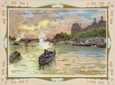 Stoomschepen op de Seine, Parijs door French School