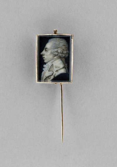 Stropdas met portret van een man, c.1780 door French School