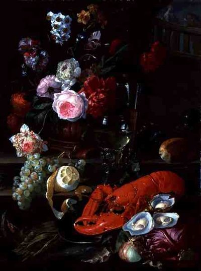 Stilleven met Kreeft, c.1700 door French School