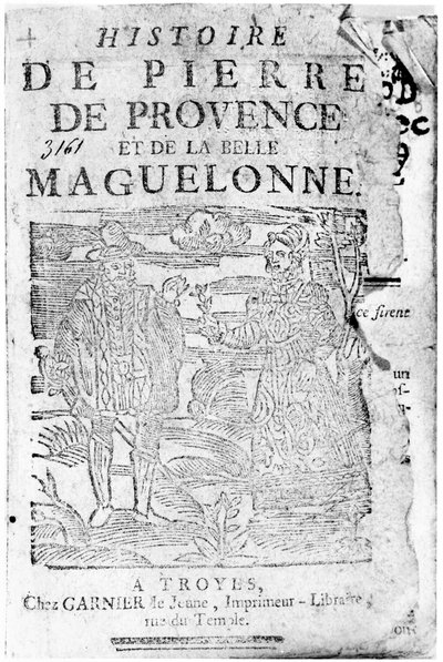 Verhaal van Pierre de Provence en de Belle Maguelonne, Bibliotheque Bleue, Troyes, 1738 door French School