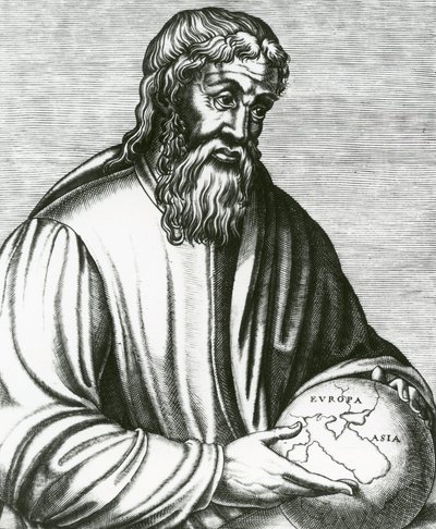Strabo de Geograaf, 16e eeuw door French School