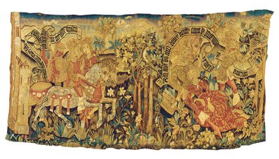 Straatsburg mythologisch wandtapijtfragment, ca. 1470-80 door French School