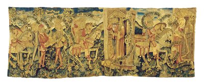 Straatsburg mythologisch wandtapijt fragment door French School