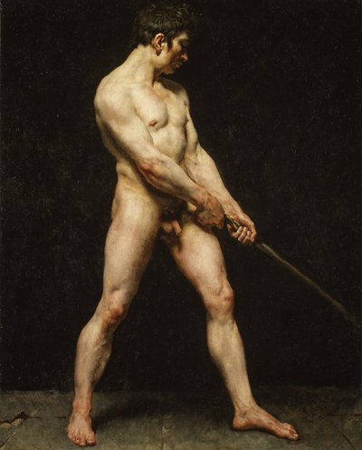 Studie van een naakte man, ca. 1810-20 door French School