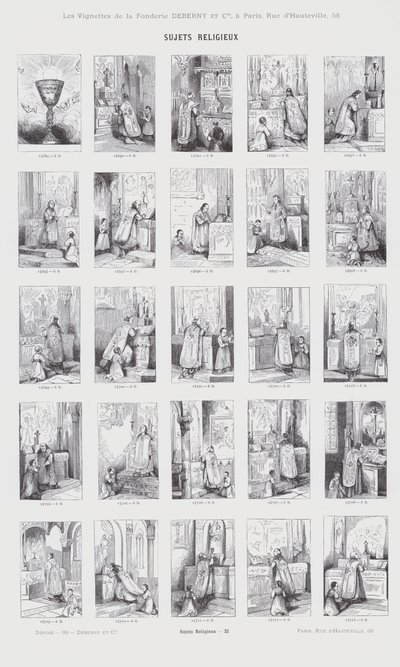 Religieuze onderwerpen (gravure) door French School