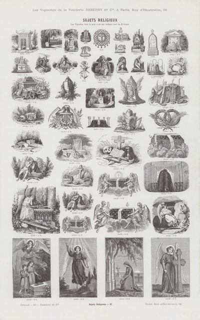 Religieuze onderwerpen (gravure) door French School