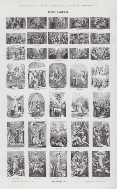 Religieuze Onderwerpen (gravure) door French School