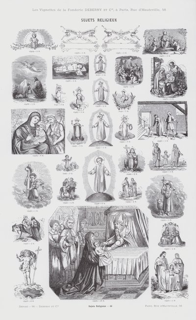 Religieuze onderwerpen (gravure) door French School