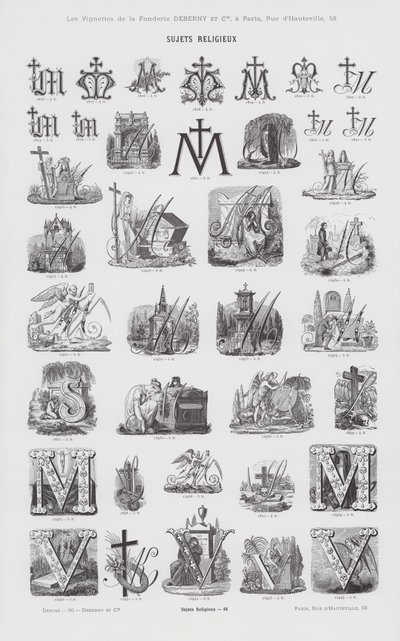 Religieuze onderwerpen (gravure) door French School