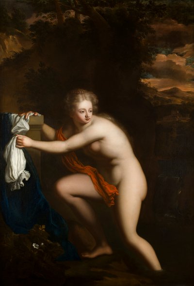 Susanna in haar bad, ca. 1600-99 door French School