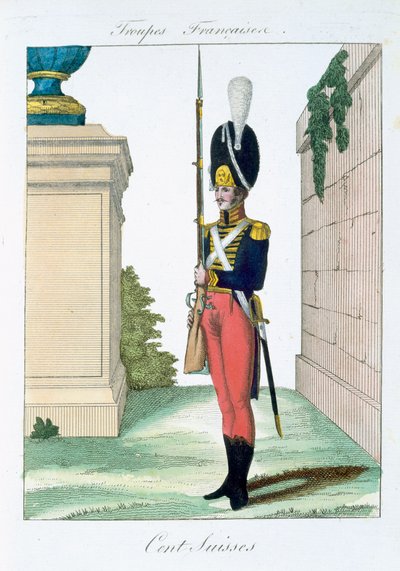Zwitserse Centurion, uit Troupes Francaises, uitgegeven bij Basset, Parijs door French School