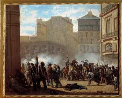 Verovering van het waterkasteelplein van het koninklijk paleis op 24 februari door French School