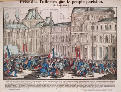 Inname van de Tuilerieën door het Parijse volk, 24 februari 1848 door French School