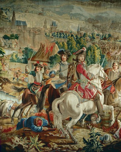 Wandtapijt met Karel, hertog van Lotharingen tijdens de ... (wol en zijde) door French School