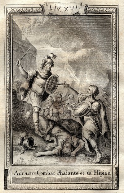 Telemaque surmonte Hippias - gravure van 1798 door Monnet in 