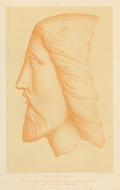 Terracotta hoofd van Jezus Christus door French School