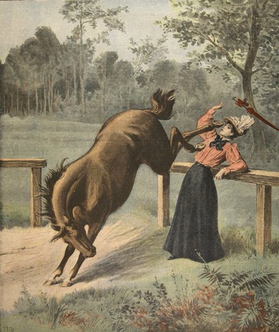 Verschrikkelijke trap, illustratie uit Le Petit Journal: Supplement illustre, 3 juli 1898 door French School