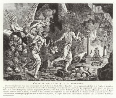 De daad van gerechtigheid van 9-10 Thermidor (27-28 juli 1794) door French School