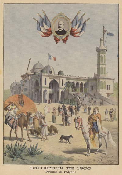 Het Algerijnse paviljoen op de Exposition Universelle van 1900 in Parijs door French School