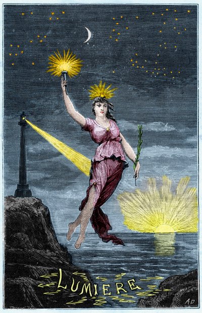 De Allegorie van het Licht - Allegorie de la Lumiere - Gravure in 