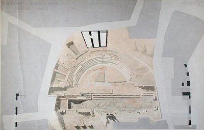 Het amfitheater van Arles door French School