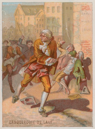 Het faillissement van John Law van Lauriston door French School