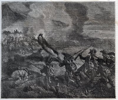 De Slag bij Loano vond plaats op 23-24 november 1795 tijdens de Oorlog van de Eerste Coalitie - Nieuwe Nationale Encyclopedie door Maurice La Charest - 1870 door French School