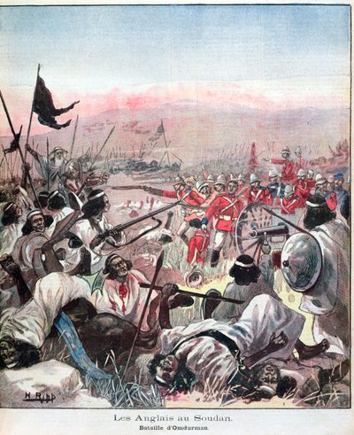 De Slag bij Omdurman, omslag van Lectures Pour Le Dimanche, september 1898 door French School