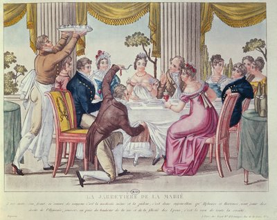 De kousenband van de bruid, c.1820 door French School