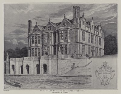 Het Britse Koninklijke Paviljoen op de Exposition Universelle 1900, Parijs (litho) door French School