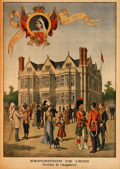 Het Britse paviljoen op de Wereldtentoonstelling van 1900, Parijs, illustratie uit Le Petit Journal, supplement illustre, 5 augustus 1900 door French School