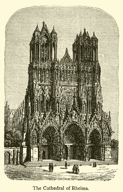De kathedraal van Reims door French School