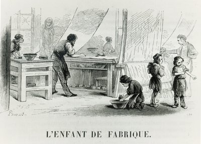 Het kind van de fabriek, ca. 1842 door French School