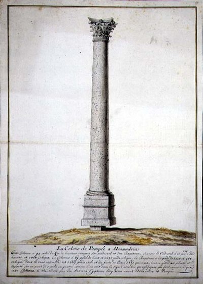 De Zuil van Pompeii in Alexandrië, c.1700 door French School