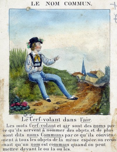 De gewone naam (Kind met een vlieger) - in "Grammaire en images" door French School